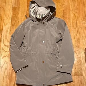 Liz Claiborne Beige  Lined Water Repellent Rain Jacket SZ Small
